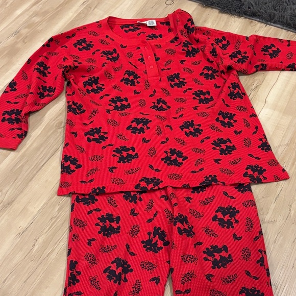 Vintage Disney Mickey Minnie Thermal Pajamas - Picture 2 of 7